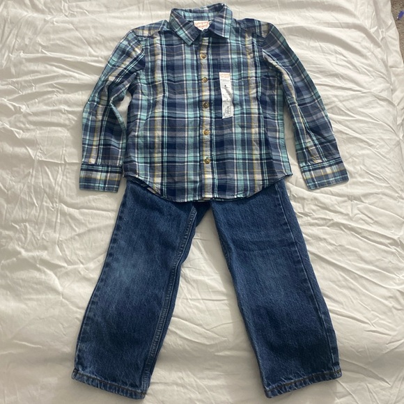 4T Jumping Bean Long Sleeve Boy’s Outfit - Picture 3 of 9